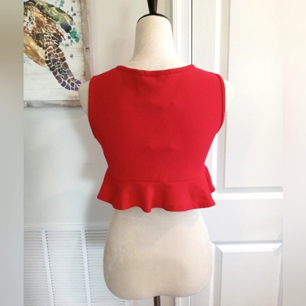 Lasula Sleeveless Crop Top with Ruffles Sz 14 - Picture 4 of 7